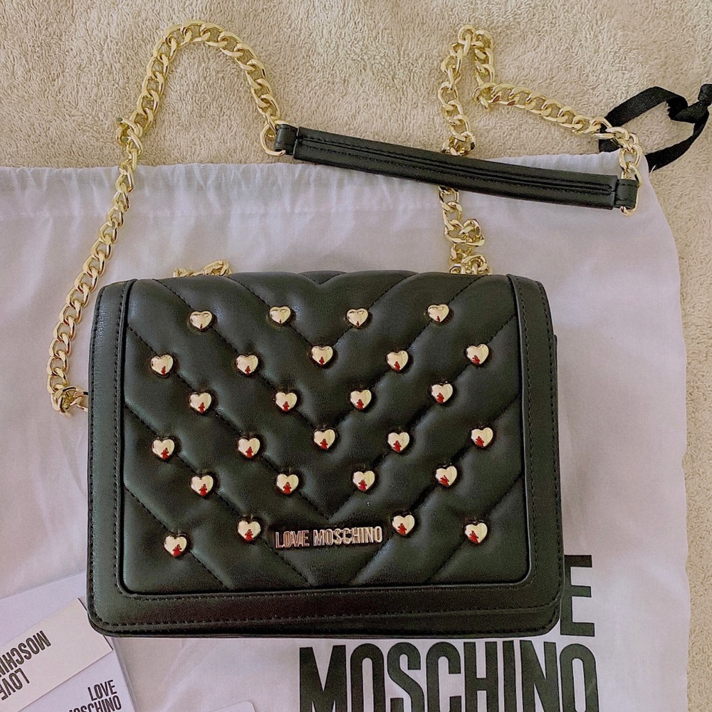 Love Moschino gold chain bag